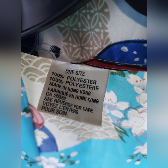 Floral Blue Kimono Robe - Picture 3 of 9